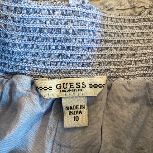 NWT Guess girls chambray shorts size 10 eyelet, elastic waist, lined - Picture 4 of 4